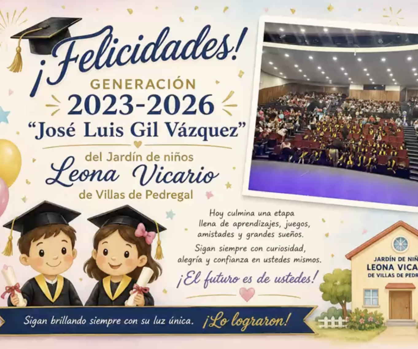Padrino de generación del Jardín de niños Leona Vicario