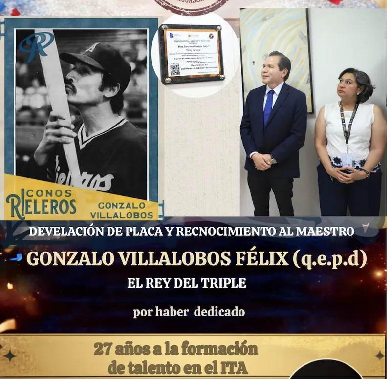 2026, Reconocimiento póstumo al Rey del Triple, Mtro. Gonzalo Villalobos Félix , quien dedicó 27 años formando talento