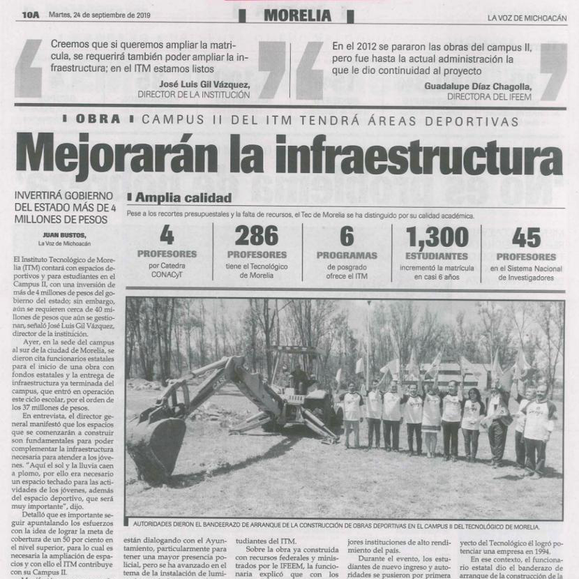 Mejora de Infraestructura ITM