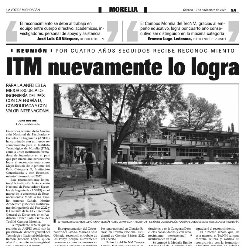 Cuarto año como Mejor Escuela de Ingeniería