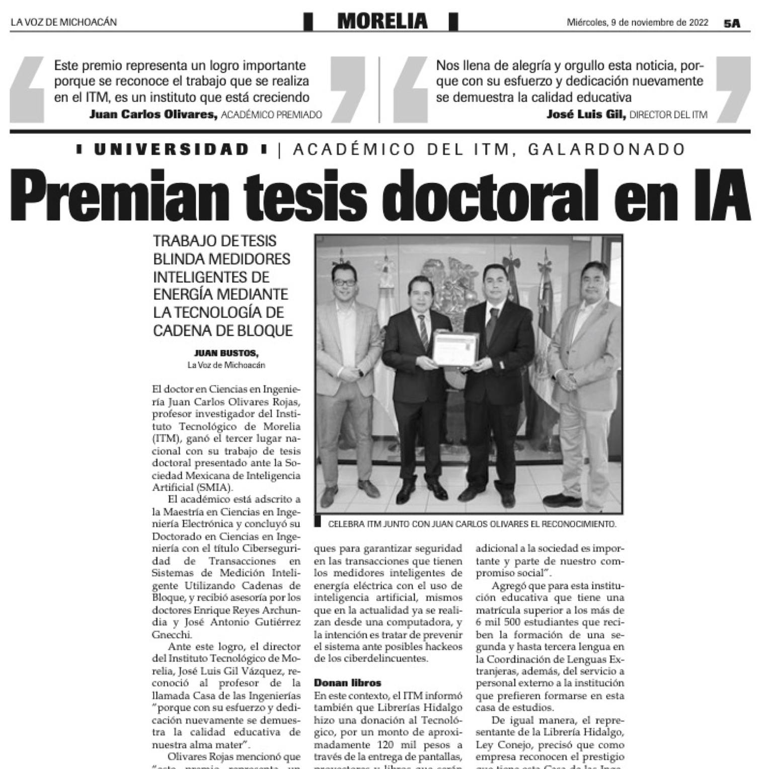 Premio por proyecto de Inteligencia Artificial