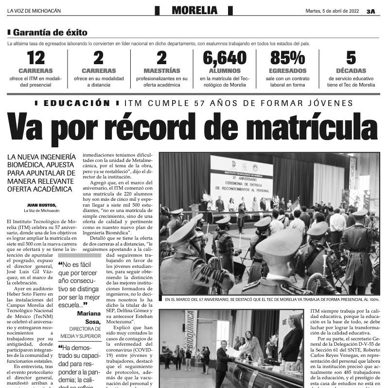 Record en Matrícula