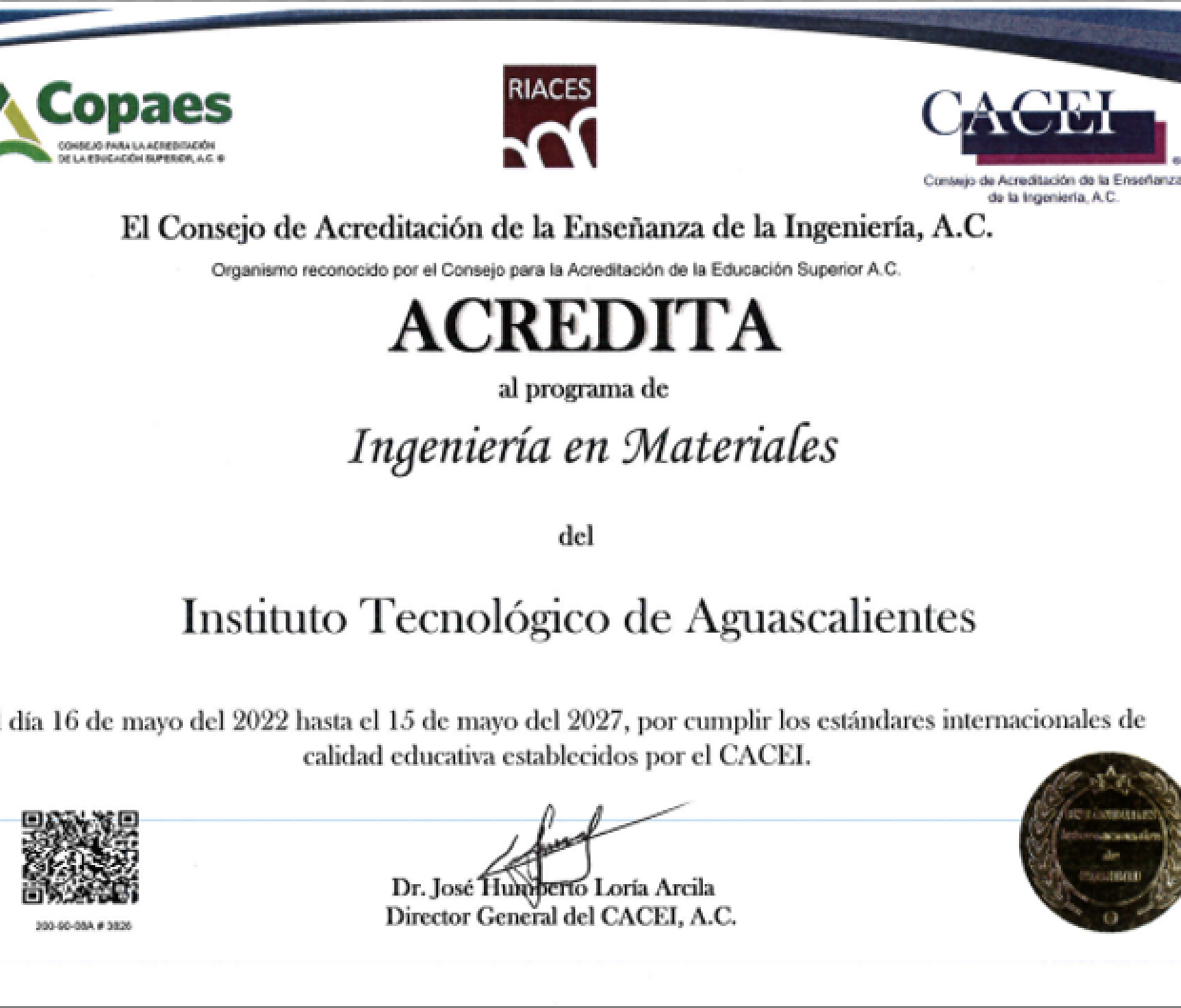 Acreditación Ingeniería en Materiales