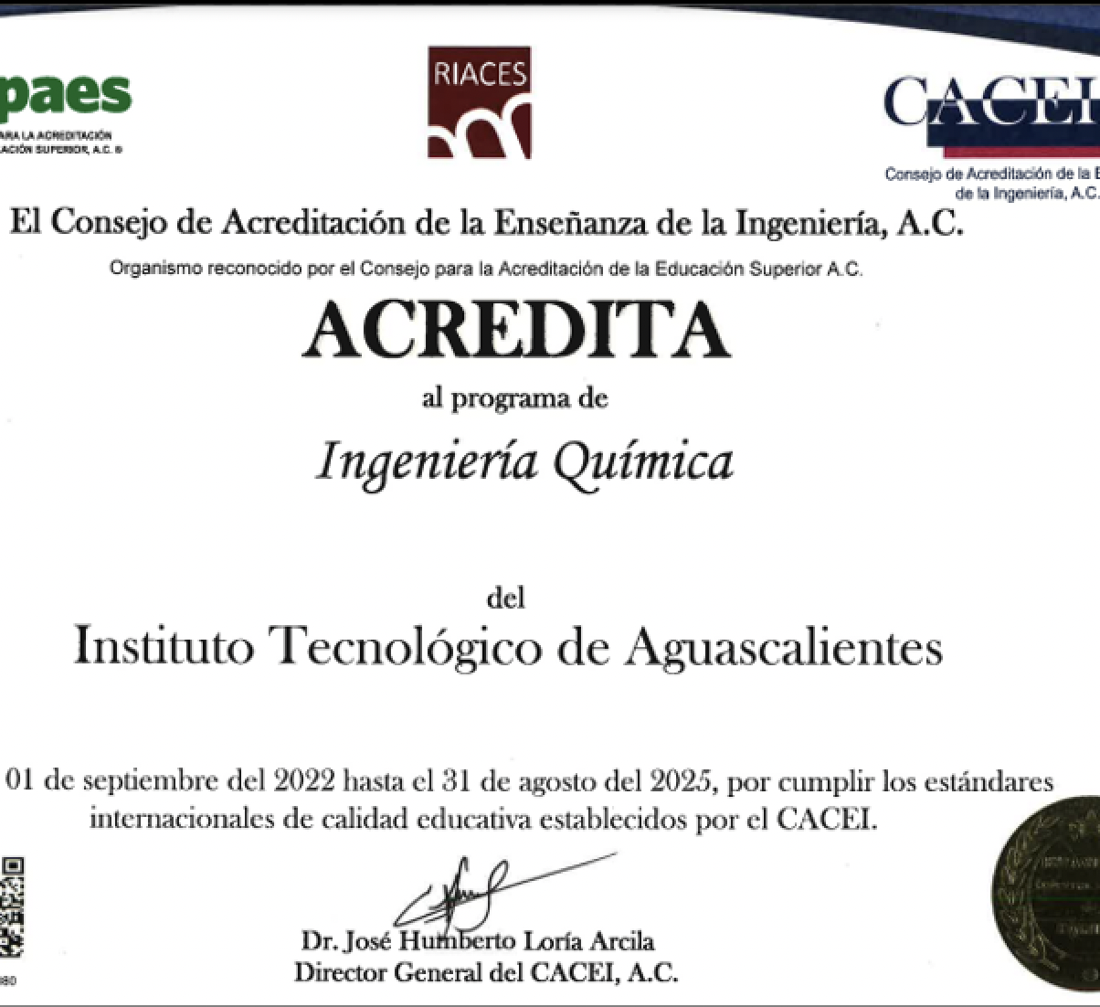 Acreditación Ingeniería Química