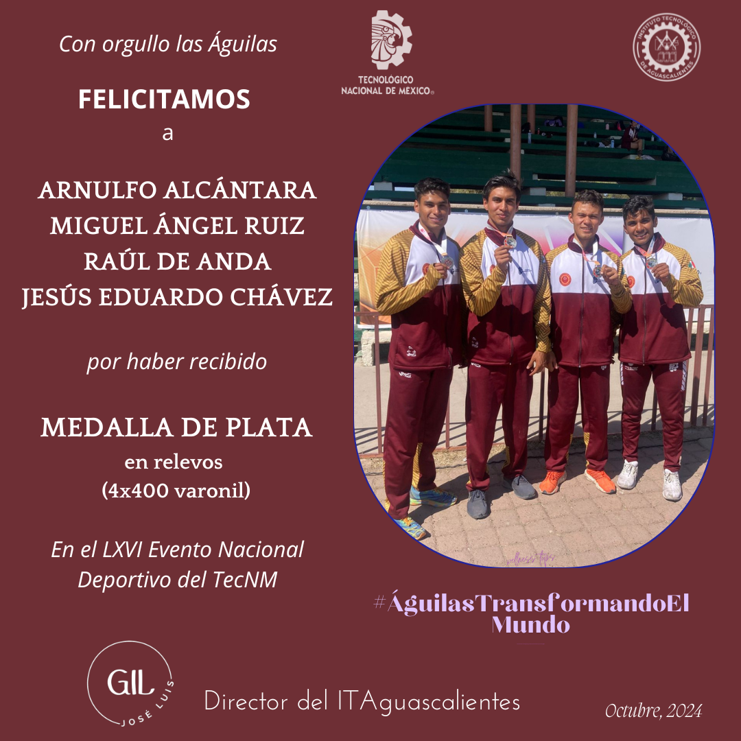 2024, LXVI Nacional Deportivo TecNM, Medalla de Plata relevos