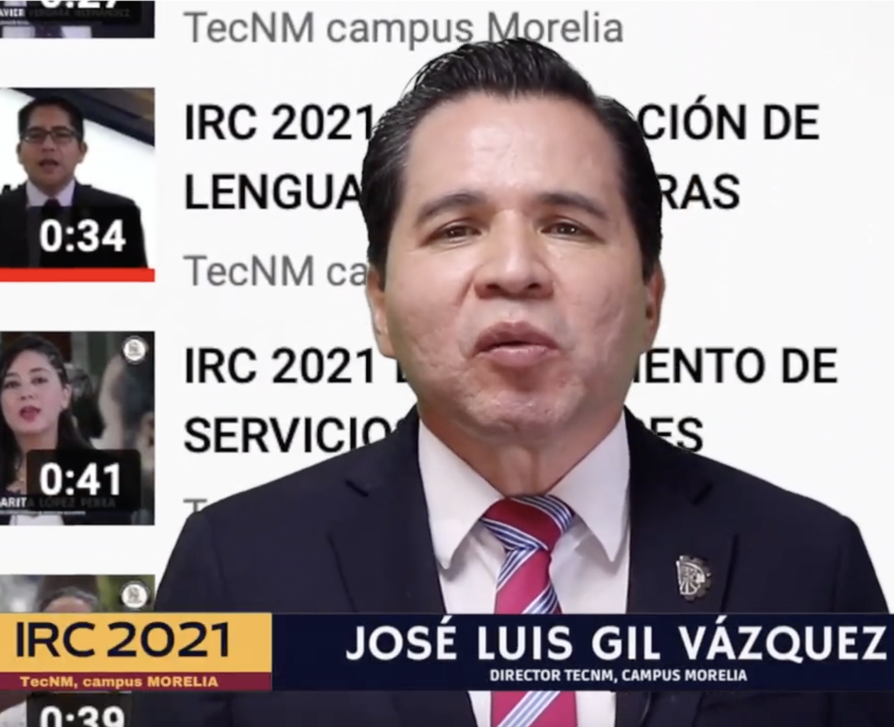 2021, IRC Presentación  de las cápsulas por el Director